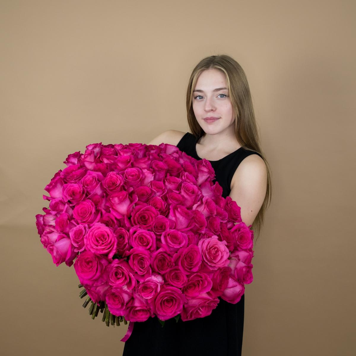 Букет из розовых роз 75 шт. (40 см) articul  12397vlg