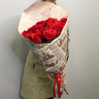Красные розы 15 шт 60см (Эквадор) код товара - 16882vlg