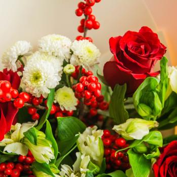 Букет цветов Красный глянец