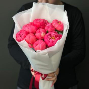 Букет с пионами 9 шт (№: 22770)
